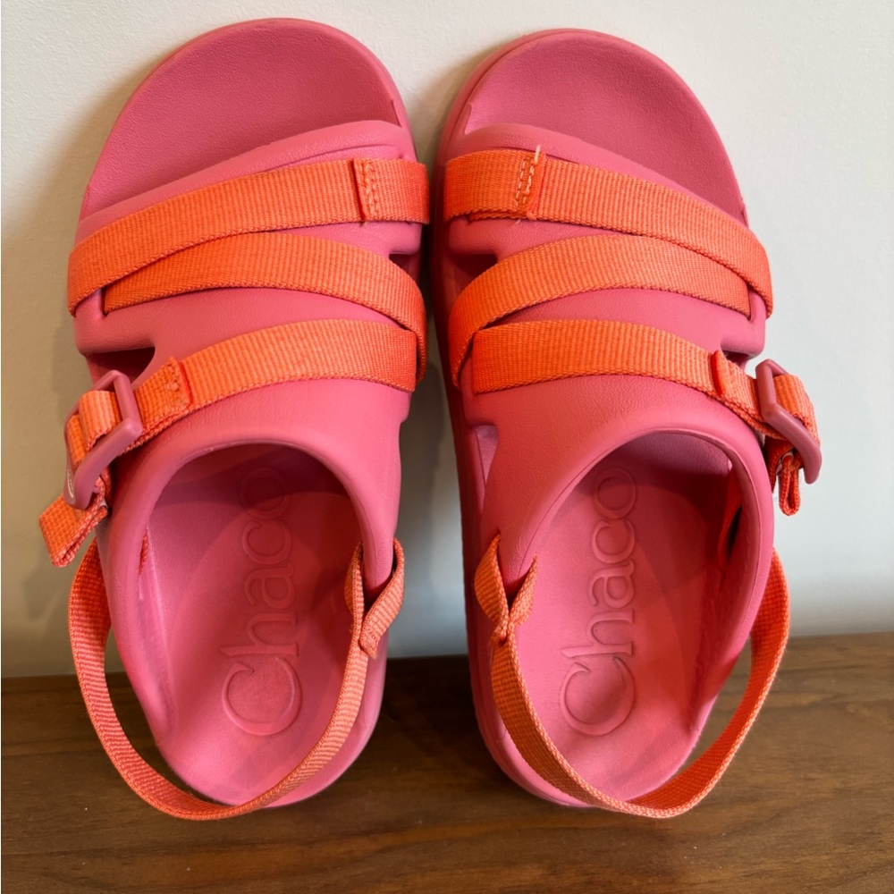 Chaco Kids Sandals - Pink and Orange